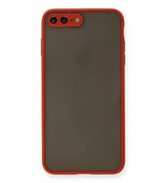 iPhone 7 Plus Kılıf Montreal Silikon Kapak - Kırmızı