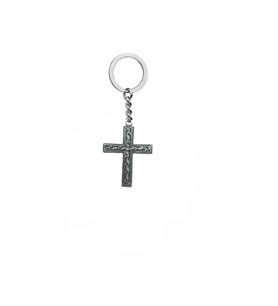 Antik İşlemeli Haç Figürlü Metal Anahtarlık – Unisex Gotik & Vintage Aksesuar