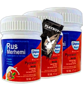 Süper Playboy Rus Merhemi 3Lü X 50 Ml Tüy Dökücü + 1 Armağan Jel