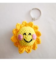 Maskot Güneş Amigurumi Organik Anahtarlık Oyuncak