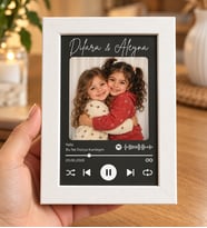 Kişiye Özel Spotify Çerçeve Fotoğraflı Sevgiliye Arkadaşa Doğum Günü Yıldönümü Hediyesi