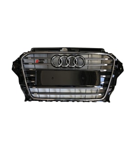 audi a3 8v (2012-2016) uyumlu krom-siyah s3 panjur