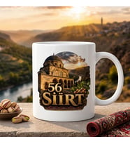 56 Siirt Veysel Karani Türbesi Premium Memleket Baskılı Seramik Kupa