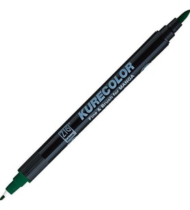 Zig Kurecolor Fine & Brush for MANGA Marker Çizim Kalemi 539 Marine Green 