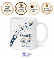 Dünya Özgürlük Günü Zincirlerini Kıran Bağımsız Bireylere Özel Tasarım Kupa Bardak Hediye
