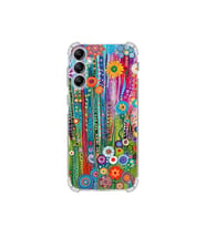 PrintiFy Samsung Galaxy A14 ile Uyumlu Düşlerin Dansı Serisi Folklorik Bahçe Tasarımlı Uv Baskılı Köşe Korumalı Antişok Kılıf