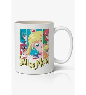 Sailor Moon Karakterler v1 Anime Baskılı Beyaz Kupa Bardak