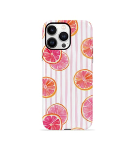 iPhone 14 Pro Max Vorian Çift Katmanlı MagSafe Kılıf Pink Grapefruit Garden