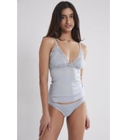 Kadın Yeşil Dantelli Penye Atlet Külot Kaşkorse Set - 367