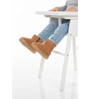 Ayakmod Pembe Simli İçi Kürklü Fermuarlı Bebek Bot 1212 B (Taba)