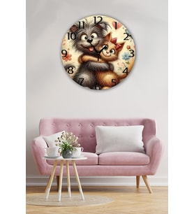 bilge Tasarım Çocuk Odası Duvar Saati 30 x 30 CM (Karışık)