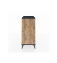 Kronos Komodin 3 Raflı 2 Kapaklı 44x59x96 Antrasit-Çam