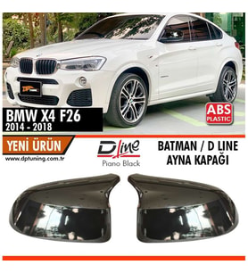 Bmw X4 F26 Batman Yarasa Ayna Kapağı Piona Black ABS 2014 - 2018
