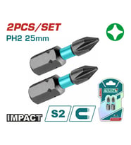 TOTAL TACIM71PH225 DARBELİ PH2X25 MM BİTS UCU 2 Lİ PAKET