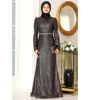 Nihal Abiye Elbise Siyah SN82