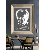 Gümüş Çerçeveli Atatürk Tablo za229
