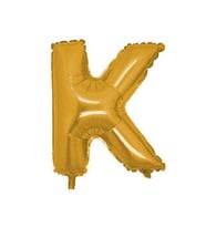 Benim Marifetlerim K Harfi Altın Folyo Balon 16 inch 40 cm