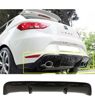 Seat Leon Mk3 Style Difüzör Difizör Plastik Parlak Siyah Çıkışsız 2012-2016 Arka-bodykit-ek-karlık