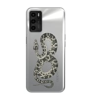 Oppo A16 Uyumlu Yılan Desenli Şeffaf Telefon Kılıfı