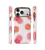 iPhone 17 Pro Max Vorian Çift Katmanlı MagSafe Kılıf Pink Grapefruit Garden