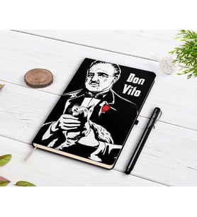 BK Gift Kişiye Özel Godfather Baba Tasarımlı Siyah Defter ve Kalem Hediye Seti-2