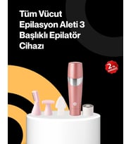 Yüz Tüyleri İçin Özel Başlıklı Pembe Epilatör