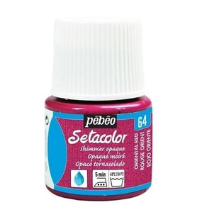 Pebeo Setacolor Shimmer (Pırıltılı) Opak Kumaş Boyası 64 ORIENTAL RED 
