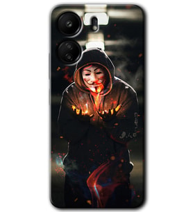 Xiaomi Redmi 13C Kılıf HD Desen Baskılı Kılıf - V for Fire
