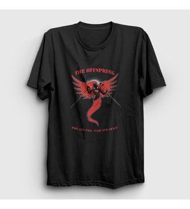 Presmono Unisex Siyah Angel The Offspring T-Shirt 176855tt