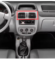 Hareketli Renault Clio Reno Yönlendirmeli  GRİ RENK 1 ÇİFT  Orta Kalorifer Fan Havalandırma Izgarası