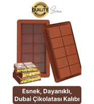 10 Bölmeli Dubai Çikolatası Kalıbı Silikon Bpa Free Kek Yapma Yıkanabilir Isıya Dayanıklı Esnek