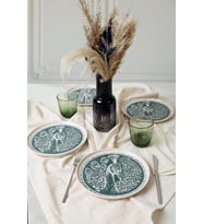 Tavus Kuşu Nordıc Pasta Tabağı 22 Cm 4 Adet 23137