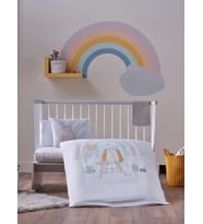 Nakışlı Bebek Nevresim Takımı Little Bunny Bebek - Sarı