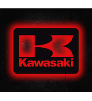 Kawasaki Tasarımlı Led Mdf Duvar Tablosu, 6mm Ahşap Duvar Dekoru