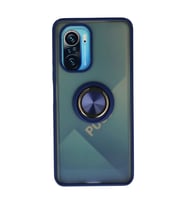 Xiaomi Redmi K40 Kılıf Montreal Yüzüklü Silikon Kapak - Lacivert
