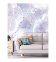 Dreamwall 3D Lüks Çatlak Mermer Desenli Silinebilir Tekstil Duvar Kağıdı (Çok Renkli)