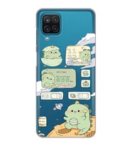 Samsung Galaxy M32 Uyumlu Dinazor Tasarımlı Şeffaf Telefon Kılıfı