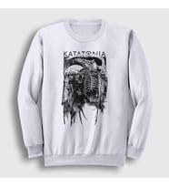 Presmono Unisex Beyaz Death Katatonia Sweatshirt 89670tt