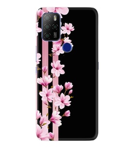 Omix X300 X500 X400 X600 X700 Kılıf Desemli Silikon Pink Flowers 3 1393