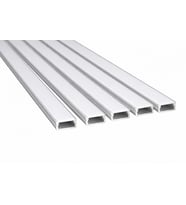 5’li Set LED Kanal Profil Alüminyum 13x6mm 2 Metre Sıva Üstü İnce Kasa Opak Pleksi Difüzörlü Lineer LED Kanal 2128 (Gümüş)