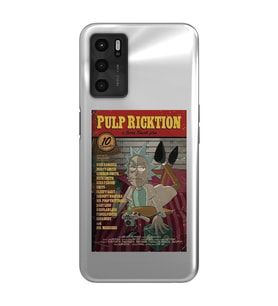 Oppo A16 / A55 Uyumlu Pulp Ricktion Tasarımlı Şeffaf Telefon Kılıfı