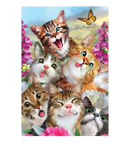 Prime 3D Kediler ve Köpekler Selfie İkili Puzzle 200 Parça 10236