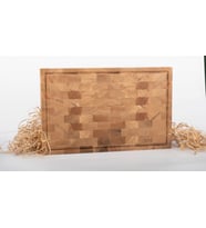 Meşe Endgrain Kesme Tahtası 40x28x4 cm  %100 Doğal & Dayanıklı Ahşap, Bıçak Dostu