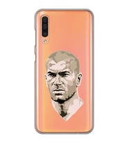 Samsung Galaxy A70 Uyumlu Zinedine Zidane Tasarımlı Şeffaf Telefon Kılıfı