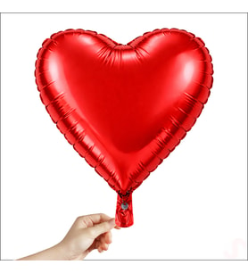 Kalp Folyo Balon, 60cm - Kırmızı