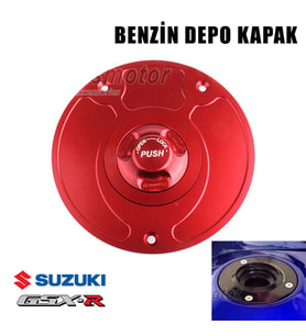 GSXR600/750/1000 Yarış Tip Benzin Depo Kapak Sarı Renk