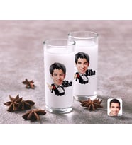 BK Gift Kişiye Özel Renkli Baskılı Godfather Baba Karikatürlü İkili Rakı Bardağı Seti-2 (Beyaz)