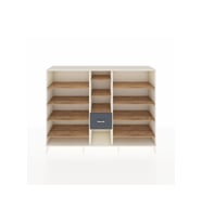 Hyperion Dolap 11 Raflı 3 Çekmeceli  220x44x163 Aytaşı-Çam/Antrasit