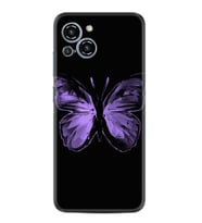 Reeder S23 Max Pro Kılıf Resimli Desenli Silikon Platinium Series Black Butterfly 1879