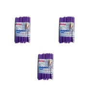 Dolphin Frozen Kalın Kokteyl Buzlu İçecek Pipet - Düz - Mor - 22 Cm. - 8 mm. -100 Adetlik 3 Paket